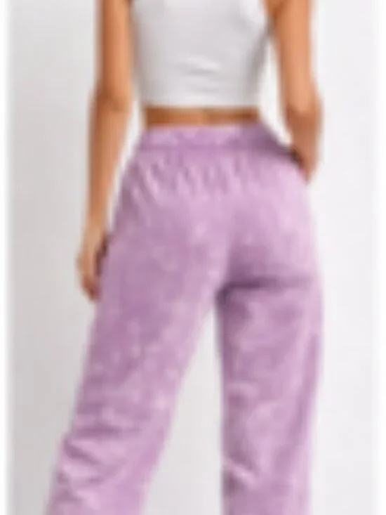 Purple Tie Dye Joggers đź’ś Graphic Sweatpants L | Bloom POP - Picture 3 of 9